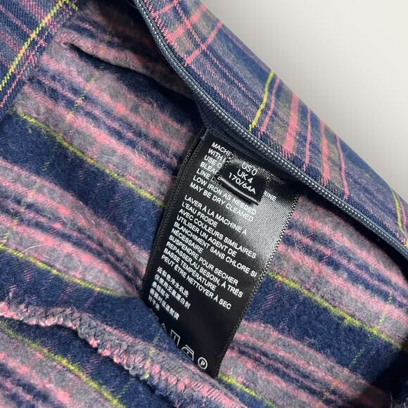 Urban Outfitters Lola Plaid Kick Flare Pant Size 0 Navy Pink Indie Sleeze Grunge - Picture 5 of 8